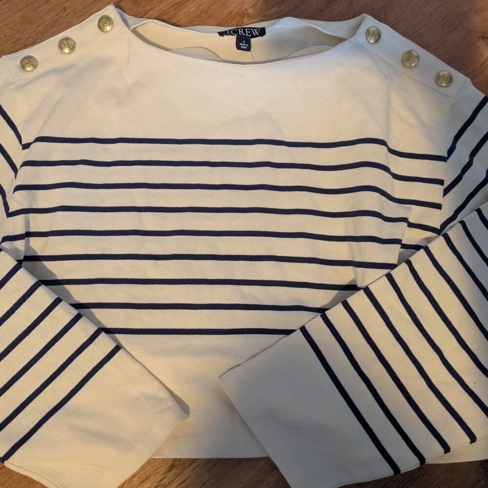 NWT J. Crew Sailor Crop Top